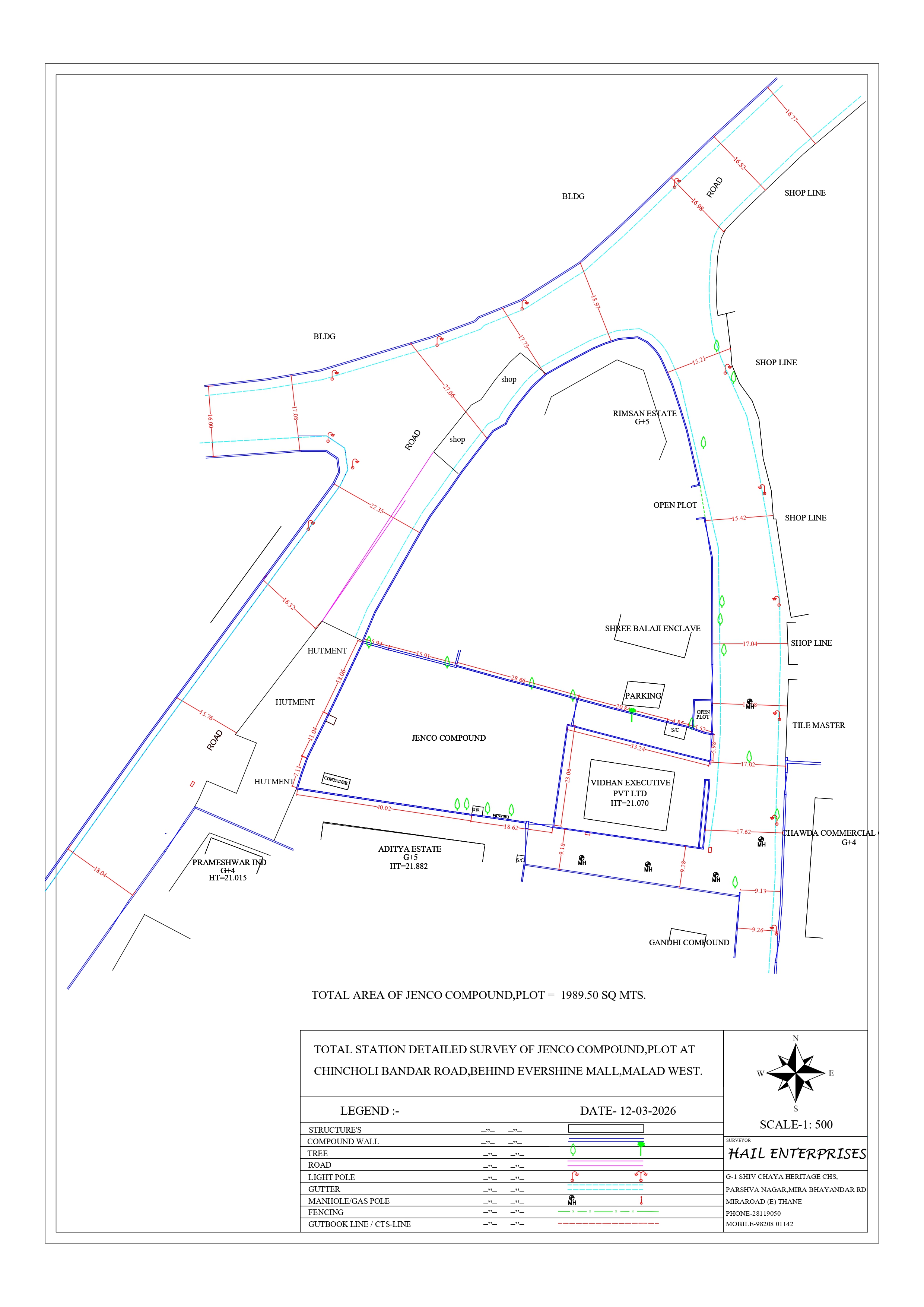 Court legal survey — certified survey report for property dispute litigation in Thane district court