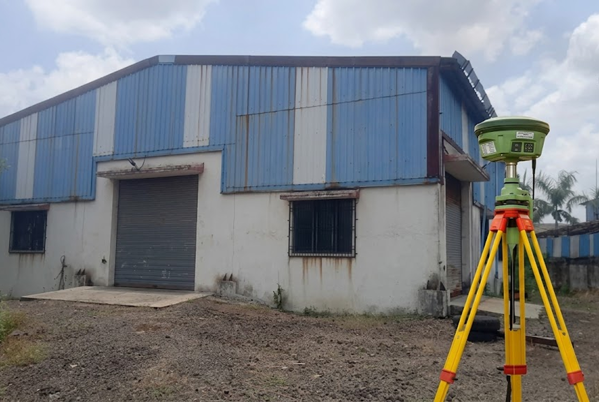 DGPS survey — Sokkia Total Station and DGPS equipment in use for high-accuracy land survey in Palghar